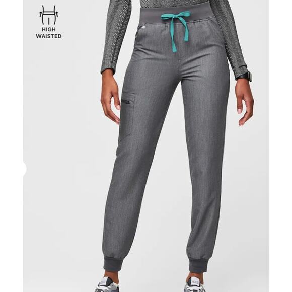 Figs High Waisted Zamora Joggers - Graphite Medium Petite - Picture 1 of 7